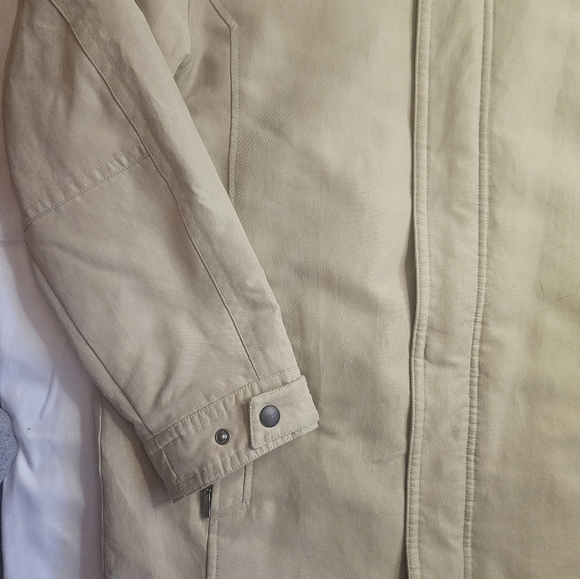 Roundtree & Yorke Mens Beige Jacket With Zipper And Button Closure Size Large - Picture 3 of 15